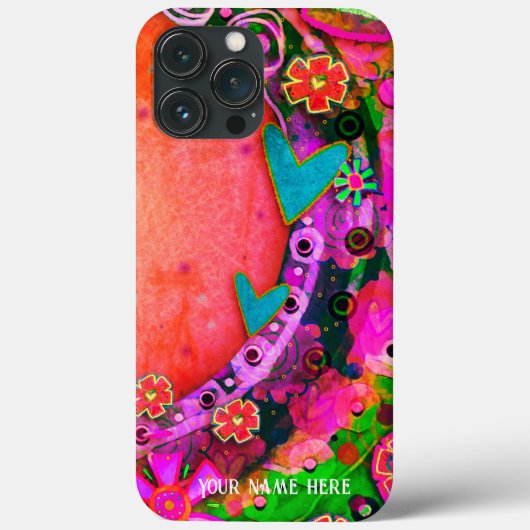 Coques Case-Mate iPhone Joli Coeur mignon Fleurs Inspirivité Customisée (Verso)