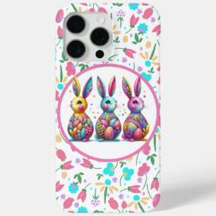 Coque iPhone 15 Pro Max Joli, coloré 3 lapin de Pâques