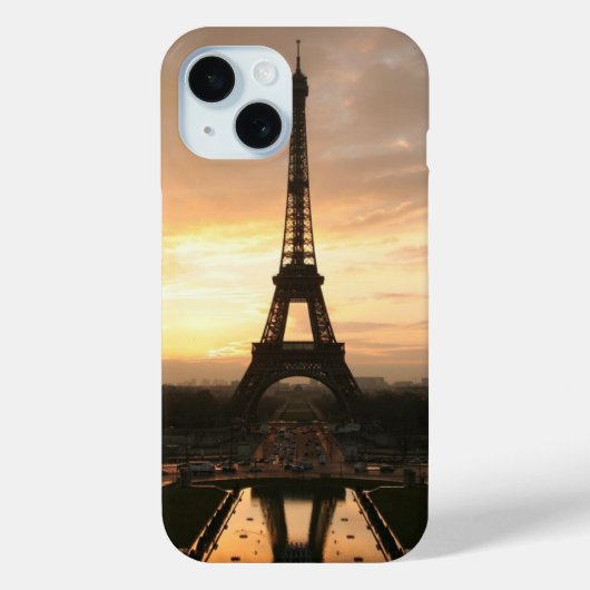 Coques Case-Mate iPhone Joli coucher de soleil romantique Tour Eiffel Pari (Verso)