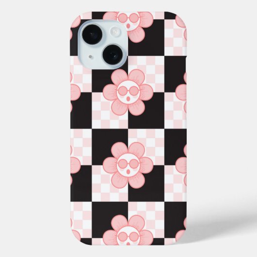 Coques Case-Mate iPhone Joli damier rose (Verso)
