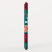 Coques Case-Mate iPhone Joli design hivernal fleuri et blanc points (Dos/Droite)