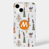 Coques Case-Mate iPhone Joli design monogrammé sapin initial Xmas (Verso)