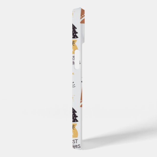 Coques Case-Mate iPhone Joli design monogrammé sapin initial Xmas (Verso / Droite)