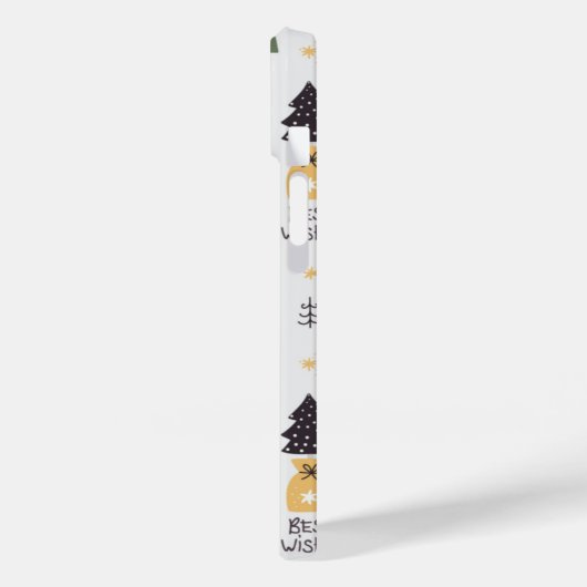 Coques Case-Mate iPhone Joli design monogrammé sapin initial Xmas (Verso / Gauche)