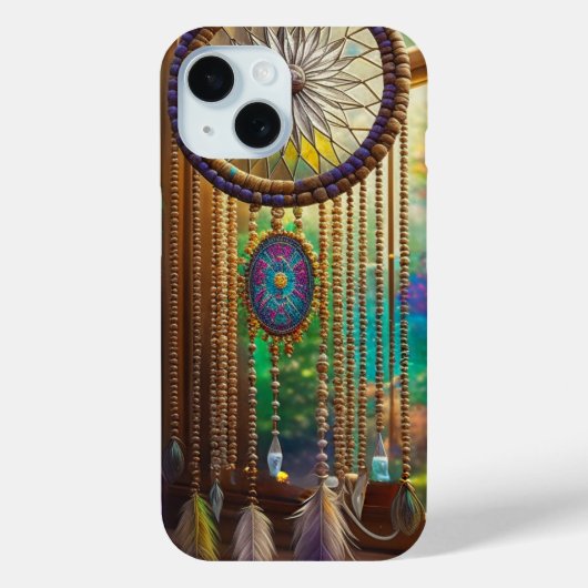 Coques Case-Mate iPhone Joli Dreamcatcher en Boho violet fenêtre (Verso)