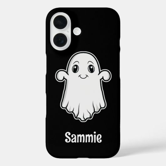 Coques Case-Mate iPhone Joli Fantôme De Cartoon Souriant Avec Nom Personna (Verso)
