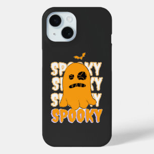 Coque Pour iPhone 15 Joli Fantôme Orange Création Halloween Saison Effr
