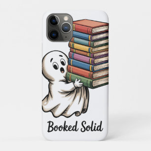 Case-Mate iPhone Case Joli fantôme tenant une grande pile de livres