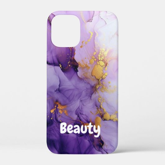 Coques Case-Mate iPhone Joli Faux moderne Iridescente avec nom Coque-Mate (Verso)