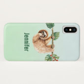 Coques Case-Mate iPhone Joli fentes accroché à l'aquarelle vers le bas (Dos (Horizontal))