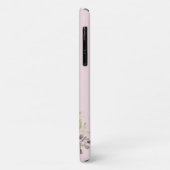 Coques Case-Mate iPhone Joli Fleur sauvage sur rose pâle (Dos/Gauche)