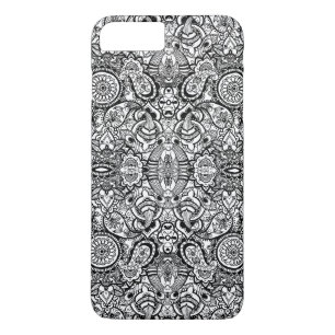 Case-Mate iPhone Case Joli floral paisley noir blanc