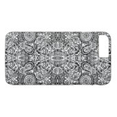 Coques Case-Mate iPhone Joli floral paisley noir blanc (Dos (Horizontal))
