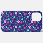 Coques Case-Mate iPhone Joli fond à motif floral (Verso (horizontal))