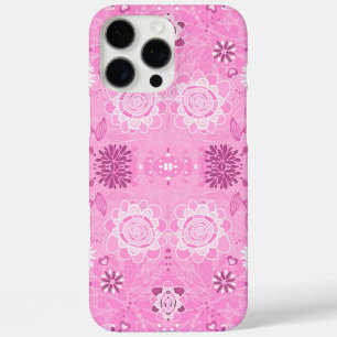Coques iPhone 16 Pro Max Joli fond à motif peint à la main de couleur rose