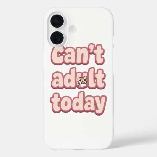 Coques Case-Mate iPhone Joli Graphique Rose avec Chat qui Regarde (Verso)