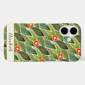 Coques Case-Mate iPhone Joli Hippie Super Rouge Vert marguerite Motif Flor (Verso (horizontal))