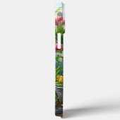 Coques Case-Mate iPhone Joli jardin de fleurs avec chat (Verso / Droite)