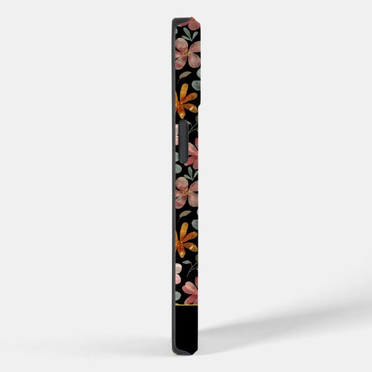 Coques Case-Mate iPhone Joli jardin rose orange motif nom noir (Verso / Droite)