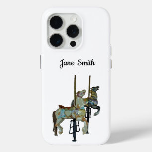 Coque iPhone 15 Pro Joli Joyeux Parcours Carrousel Chevaux