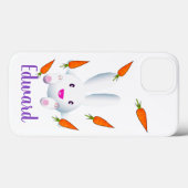 Coques Case-Mate iPhone Joli lapin blanc et carottes (Verso (horizontal))