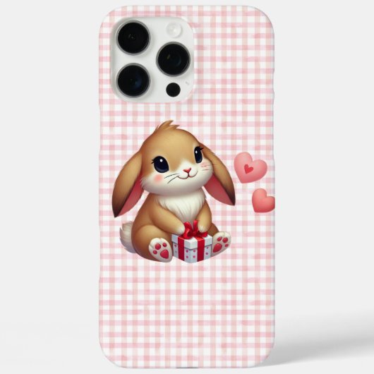 Coques Case-Mate iPhone Joli lapin de la Saint-Valentin (Verso)