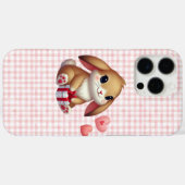 Coques Case-Mate iPhone Joli lapin de la Saint-Valentin (Verso (horizontal))