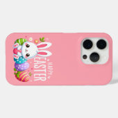 Coques Case-Mate iPhone Joli lapin de Pâques rose (Verso (horizontal))