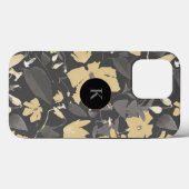 Coques Case-Mate iPhone Joli modèle floral monogramme (Verso (horizontal))