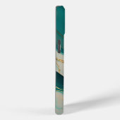 Coques Case-Mate iPhone Joli Monogramme Aqua Gold Fluid Art Marbre Esthéti (Verso / Droite)