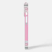 Coques Case-Mate iPhone Joli monogramme blanc dentelle (Verso / Gauche)