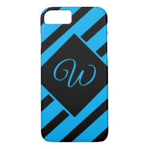Case-Mate iPhone Case Joli Monogramme bleu et noir