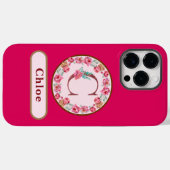 Coques Case-Mate iPhone Joli Monogramme C Floral (Verso (horizontal))