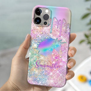 Case-Mate iPhone Case Joli monogramme de licorne arc-en-ciel faux étoile