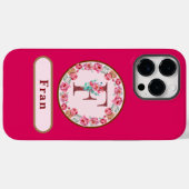 Coques Case-Mate iPhone Joli Monogramme F Floral (Verso (horizontal))
