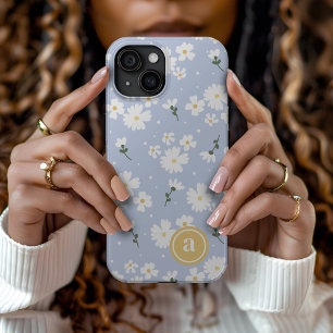 Coques iPhone 16 Pro Max Joli monogramme floral personnalisé Daisy