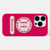 Coques Case-Mate iPhone Joli Monogramme H Floral (Verso (horizontal))