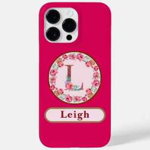 Coque Pour Pour iPhone 14 Pro Max Joli Monogramme L Floral