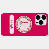 Coques Case-Mate iPhone Joli Monogramme L Floral (Verso (horizontal))