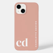 Coques Case-Mate iPhone Joli Monogramme Peach Girls (Verso)