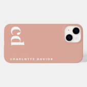 Coques Case-Mate iPhone Joli Monogramme Peach Girls (Verso (horizontal))