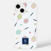 Coques Case-Mate iPhone Joli Monogramme personnalisé Badminton Motif (Verso)