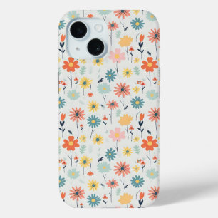Coque Pour iPhone 15 Joli Motif à fleurs colorées