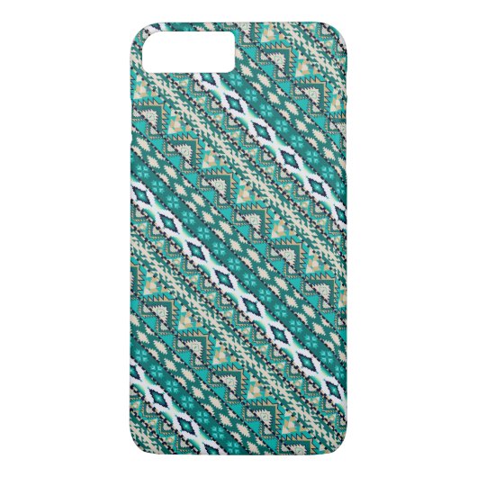 Coques Case-Mate iPhone Joli motif aztèque de design vert mignon (Dos)