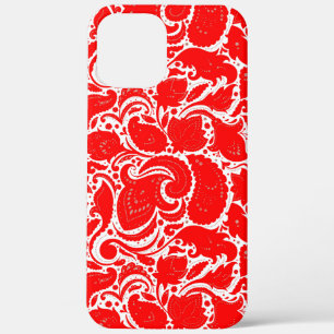 Case-Mate iPhone Case Joli motif cachemire rouge blanc