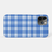 Coques Case-Mate iPhone Joli motif carreaux bleu gingham rétro (Dos (Horizontal))