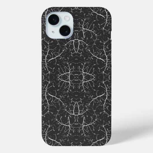 Coques Case-Mate iPhone Joli motif d'arbre noir et blanc (Verso)