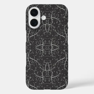 Coques iPhone 16 Joli motif d'arbre noir et blanc