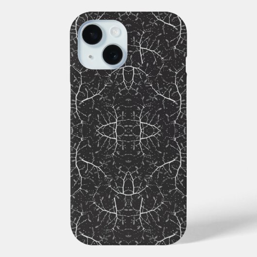 Coques Case-Mate iPhone Joli motif d'arbre noir et blanc (Verso)