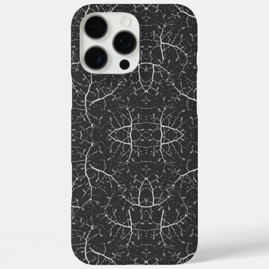 Coques Case-Mate iPhone Joli motif d'arbre noir et blanc (Verso)